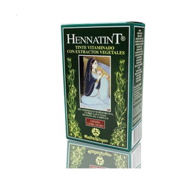 Radhe Shyam Hennatint Castaño Caoba Oscuro - Tinte Semipermanente Sin Amoniaco para Cubrir Canas