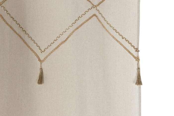 Cortina DKD Home Decor Natural 260 x 140 cm (2 Unidades) Poliéster Algodón