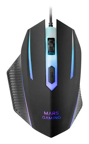 Mars Gaming MCP124PRO Combo Gaming 4en1 con Teclado H-Mech RGB QWERTY Portugués, Ratón 3200 DPI, Auriculares y Alfombrilla - Negro