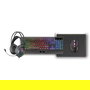 Mars Gaming MCP124PRO - Combo Gaming 4 en 1 Incluye Teclado H-Mech RGB Portugués, Ratón 3200 DPI, Auriculares FRGB y Alfombrilla Nanotextil - Negro
