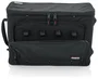 Gator Funda rodante ligera para rack 2U con ruedas y asa de arrastre - Negro