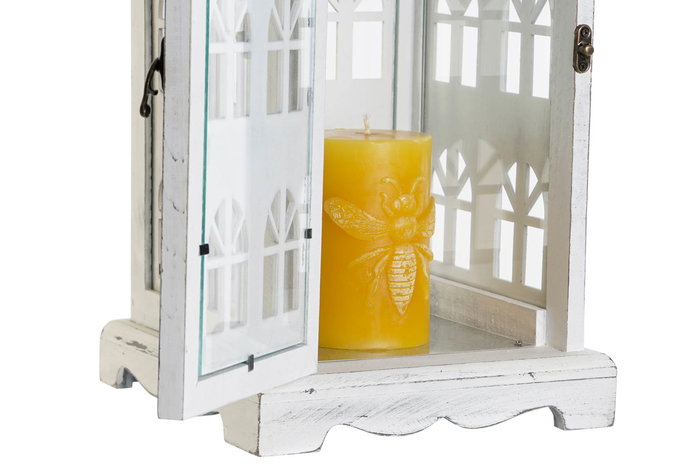 DKD Home Decor Farola Mediterraneo Blanco Gris 19 x 51 x 19 cm