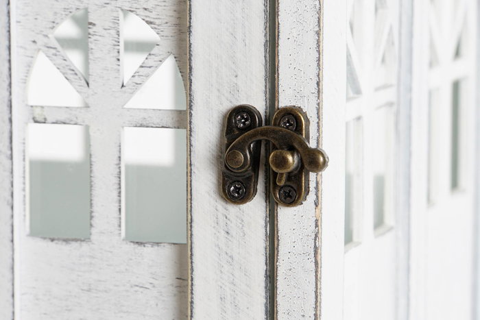 DKD Home Decor Farola Mediterraneo Blanco Gris 19 x 51 x 19 cm