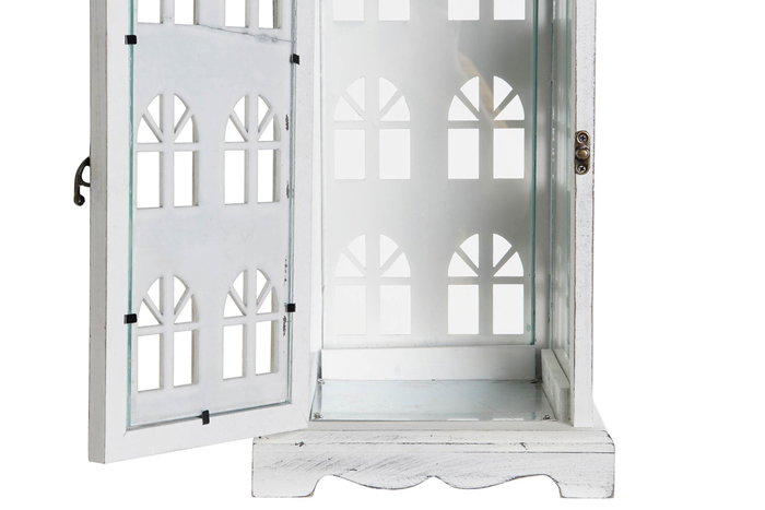 DKD Home Decor Farola Mediterraneo Blanco Gris 19 x 51 x 19 cm