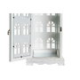 DKD Home Decor Farola de Madera y Cristal Envejecido Blanco 19x19x51 cm
