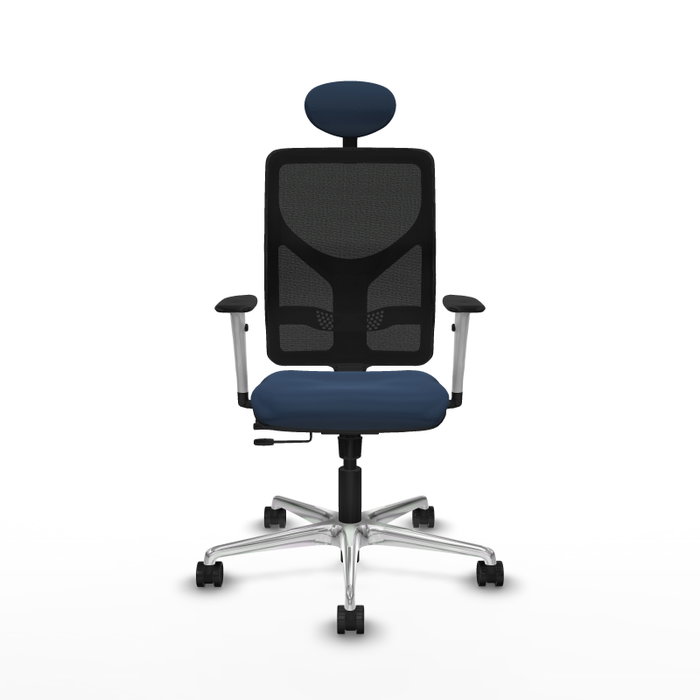PIQUERAS Y CRESPO Silla de oficina Motilla con mecanismo Sincro/Traslack Azul marino
