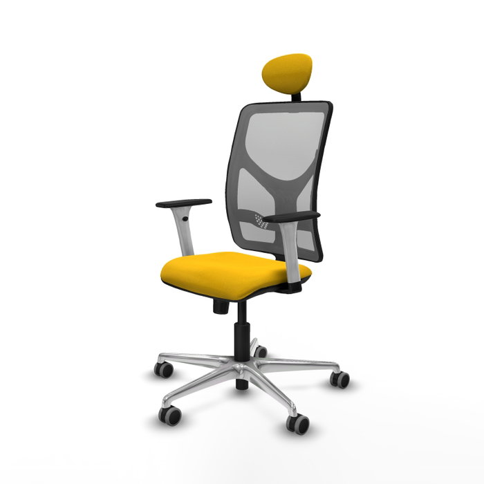 PIQUERAS Y CRESPO Silla de oficina Motilla con mecanismo Sincro, Amarillo y Gris PIQUERAS Y CRESPO Silla de oficina Motilla con mecanismo Sincro, Amarillo y Gris