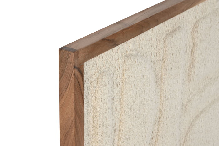 DKD Home Decor Cuadro Algodón y Acacia 75x3x105 Moderno 3D (Pack de 2) inevitable para ambientes scandi/urbanos
