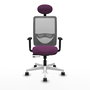 PIQUERAS Y CRESPO Silla de oficina Zulema con mecanismo Sincro/Traslack, Morado y Gris