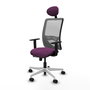 PIQUERAS Y CRESPO Silla de oficina Zulema con mecanismo Sincro/Traslack, Morado y Gris