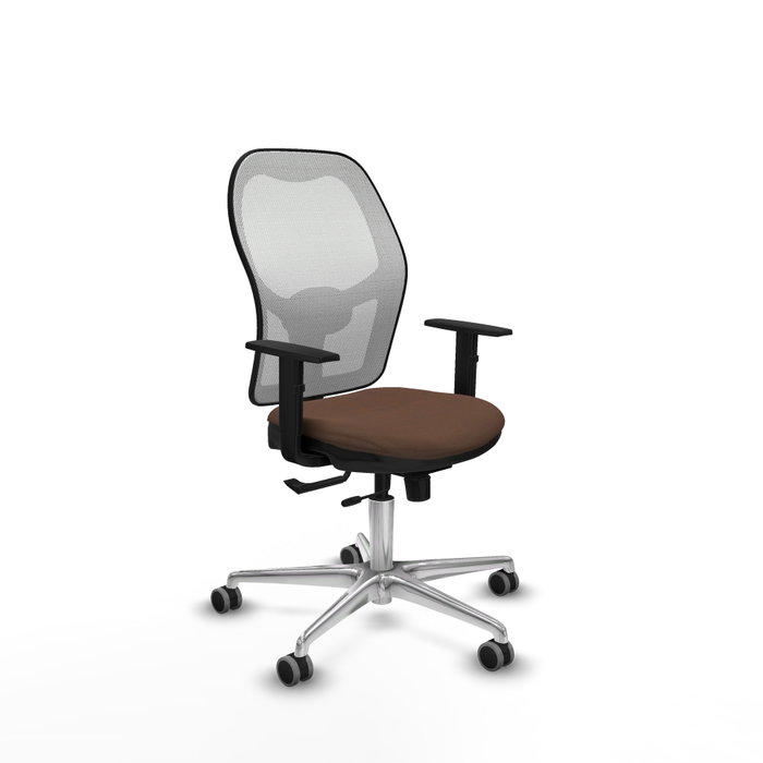 PIQUERAS Y CRESPO Silla de oficina Jorquera Marrón oscuro y Blanco PIQUERAS Y CRESPO Silla de oficina Jorquera Marrón oscuro y Blanco