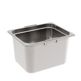 Rieber Cubeta GN 1/2, 200 mm con Asas, Acero Inoxidable, Capacidad 10.9 Litros