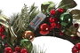 DKD Home Decor Corona LED PVC 50x15x50 Verde y Rojo con 40 LEDs