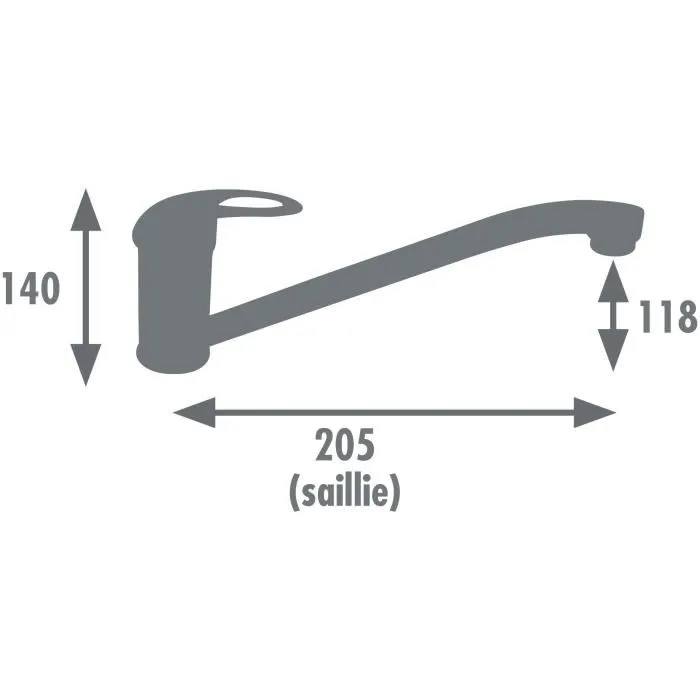Edouard Rousseau ROU3047404052768 Mezclador de Fregadero de Cocina Cromo con Caño Giratorio y Reducción de Caudal