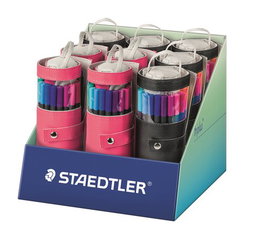 Rotulador Fibra Staedtler 334 Triplus Fineliner Enrollable 20Pz Expositor De 9