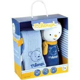 Jemini T'choupi Caja Natal con Edredón y Sonajero de Peluche +/- 25 cm JEM3298060244251