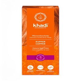 KHADI Tinte Herbal Color Cobre 100Gr Vegetal Vegano Sin PPD Parabenos Perfumes Sinteticos