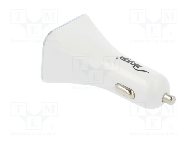 AKYGA Alimentador USB de coche con 2 puertos USB-A y Quick Charge 3.0