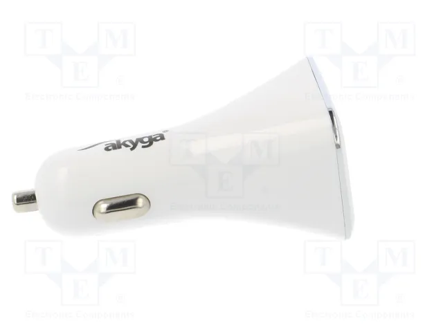 AKYGA Alimentador USB de coche con 2 puertos USB-A y Quick Charge 3.0