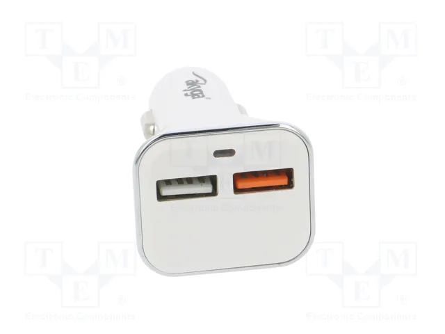 AKYGA Alimentador USB de coche con 2 puertos USB-A y Quick Charge 3.0