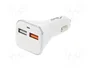 AKYGA Alimentador USB de coche con 2 puertos USB-A y Quick Charge 3.0