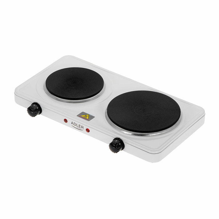 Adler Cocina eléctrica dos quemadores 2500 W blanca Adler Cocina eléctrica dos quemadores 2500 W blanca