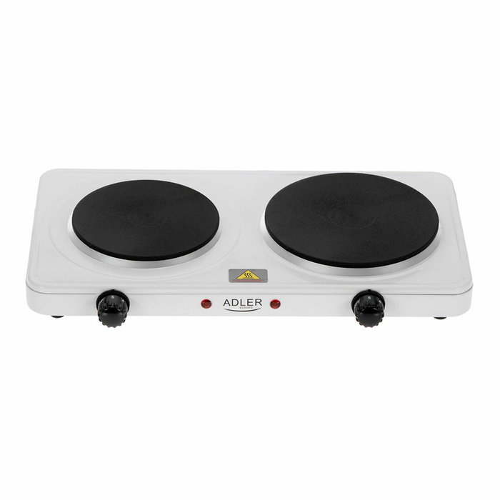 Adler Cocina eléctrica dos quemadores 2500 W blanca Adler Cocina eléctrica dos quemadores 2500 W blanca