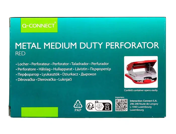 Q-connect Taladrador KF14219 Rojo 2 mm 20 Hojas Q-connect Taladrador KF14219 Rojo 2 mm 20 Hojas