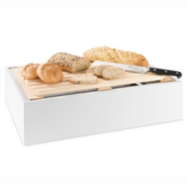 Vollrath - Cajón de madera Cubic Blanco para buffet y exposición