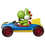 Jakks Pacific Coche Super Mario Kart Racers 6 cm - Vehículo de Colección PVC, Modelos Surtidos (Mario, Luigi, Yoshi)