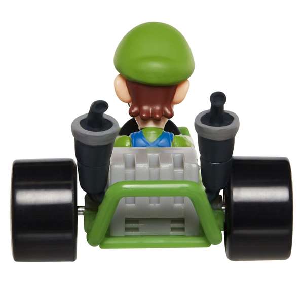 Jakks Pacific Coche Super Mario Kart Racers 6 cm - Vehículo de Colección PVC, Modelos Surtidos (Mario, Luigi, Yoshi)