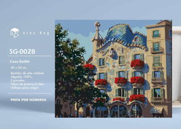 ARTIST BY ALEX BOG Bastidor Pintar por Números Casa Batlló 40x50 cm