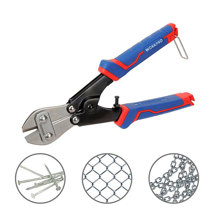 Workpro Cizalla 200 mm (8") Corte Máximo Ø3,5 mm Mango Antideslizante Tricolor Workpro Cizalla 200 mm (8") Corte Máximo Ø3,5 mm Mango Antideslizante Tricolor