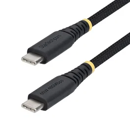 StarTech.com Cable de Carga USB-C a USB-C USB2CC1MNCBR - 60W PD - 1 Metro - Nylon Trenzado - Negro