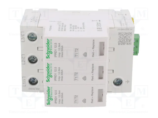 SCHNEIDER ELECTRIC Limitador de sobretensiones ACTI9 Tipo 1+2 de 3 polos SCHNEIDER ELECTRIC Limitador de sobretensiones ACTI9 Tipo 1+2 de 3 polos