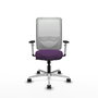 PIQUERAS Y CRESPO Silla de oficina Zulema con mecanismo Sincro, Morado y Blanco