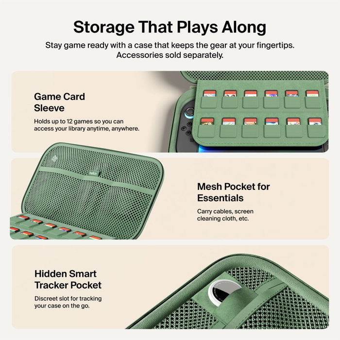Belkin Charging CasePro 10.000 mAh para Nintendo Switch 2 - Sage Belkin Charging CasePro 10.000 mAh para Nintendo Switch 2 - Sage