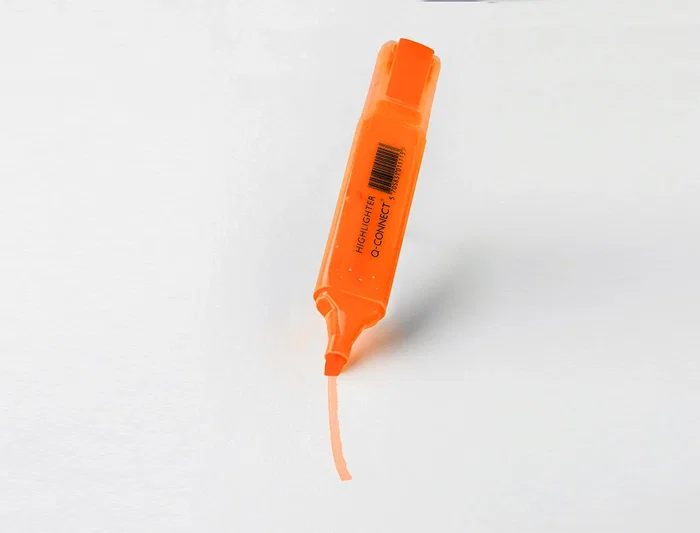 Q-connect Rotulador Fluorescente Naranja Punta Biselada Trazo 1-5 mm