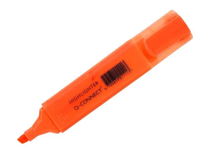 Q-connect Rotulador Fluorescente Naranja Punta Biselada Trazo 1-5 mm