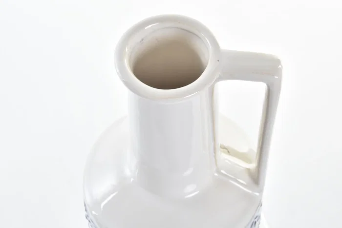 DKD Home Decor Jarrón de Porcelana Blanco 14x14x30 cm