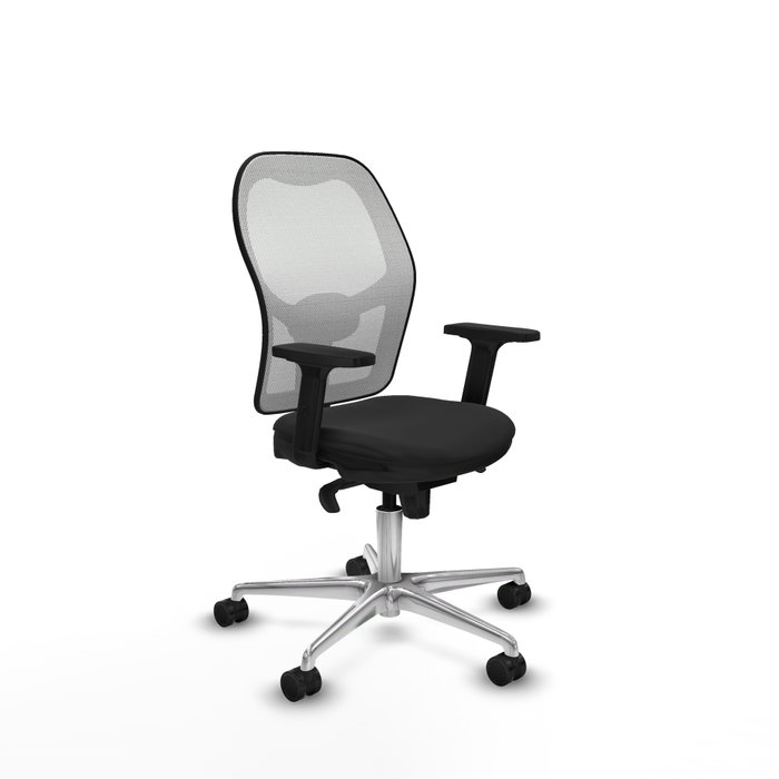 PIQUERAS Y CRESPO Silla de Oficina Jorquera con Mecanismo Sincro, Similpiel Negro y Malla Blanca PIQUERAS Y CRESPO Silla de Oficina Jorquera con Mecanismo Sincro, Similpiel Negro y Malla Blanca