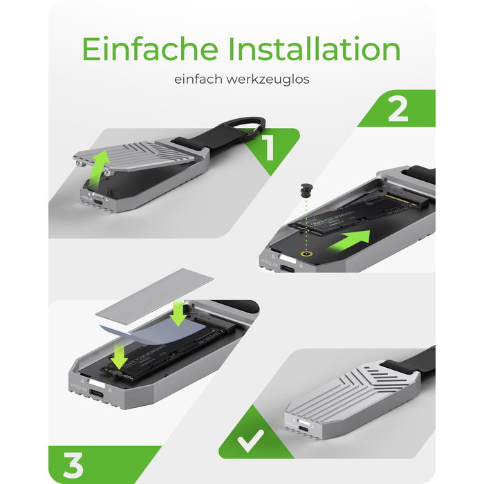ICY BOX IB-1919M-C42 Caja Externa para SSD M.2 NVMe Aluminio USB4 40Gbps Plata
