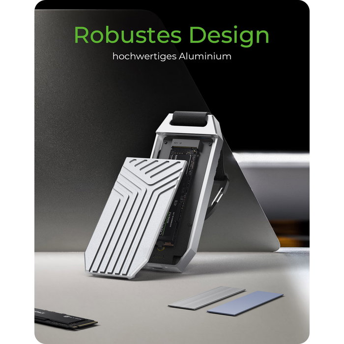 ICY BOX IB-1919M-C42 Caja Externa para SSD M.2 NVMe Aluminio USB4 40Gbps Plata