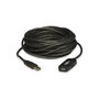 Manhattan USB2AAEXT10M Cable Alargador USB-A Activo 10 m, USB 2.0, Macho/Hembra, Negro