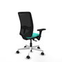 PIQUERAS Y CRESPO Silla de oficina Zulema con mecanismo Sincro, Turquesa y Negro