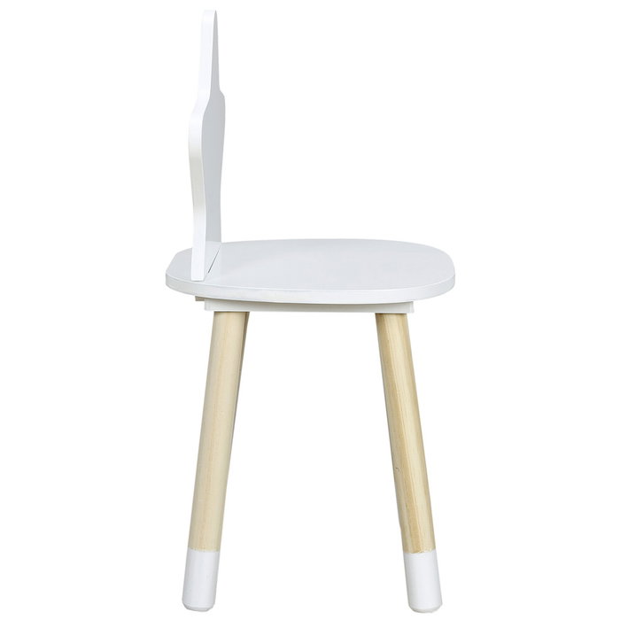 Home Deco Kids Silla Infantil Estrella Blanca para Niños, Diseño Encantador para Habitaciones Infantiles, Medidas 28x27x54 cm