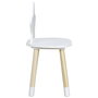 Home Deco Kids Silla Infantil Estrella Blanca para Niños, Diseño Encantador para Habitaciones Infantiles, Medidas 28x27x54 cm