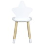 Home Deco Kids Silla Infantil Estrella Blanca para Niños, Diseño Encantador para Habitaciones Infantiles, Medidas 28x27x54 cm