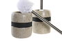 DKD Home Decor Escobillero Gres Gris Beige 10.5 x 38 x 10.5 cm (4 Unidades)