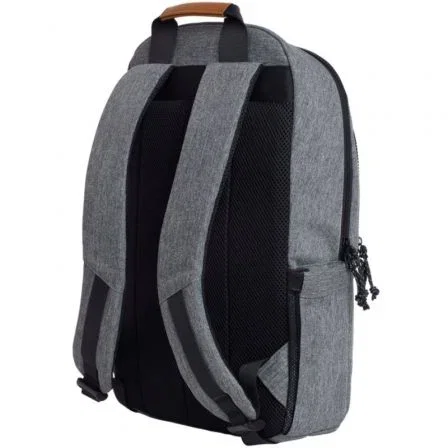 Trust 24981 Mochila Avana Portátil 16" Ecológica RPET 20L - Gris, Acolchada, Resistente a Golpes e Intemperie con Bolsillos